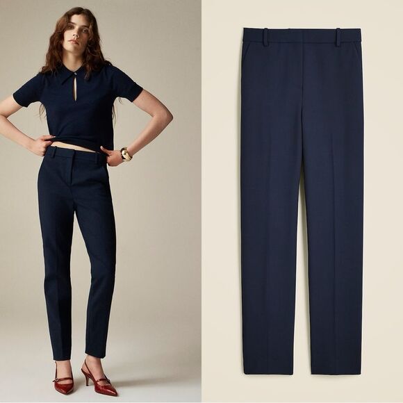 NWT J CREW New Cameron pant in four-season stretch in Navy - Picture 1 of 10